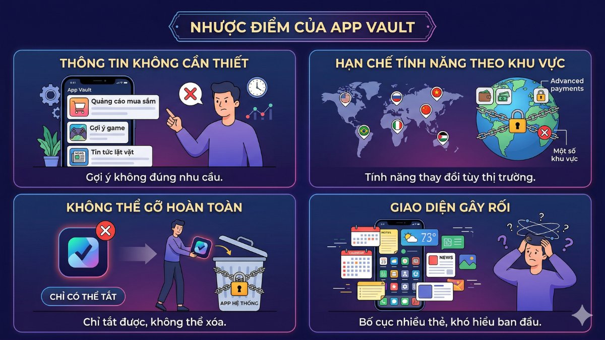 Nhược điểm của App Vault