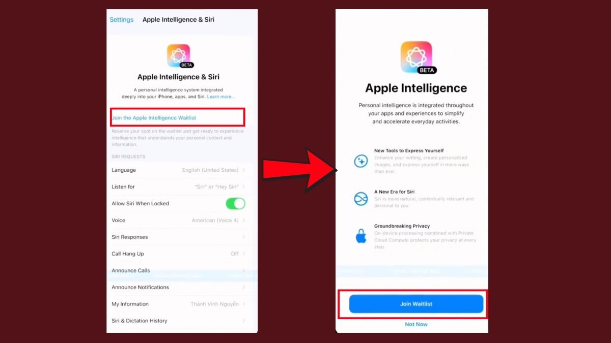 Cách tải và sử dụng Apple Intelligence iOS 18.1 - bước 2