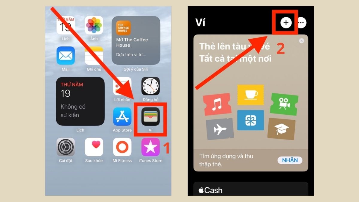 Thêm thẻ thanh toán vào Apple Wallet trên iPhone - bước 1