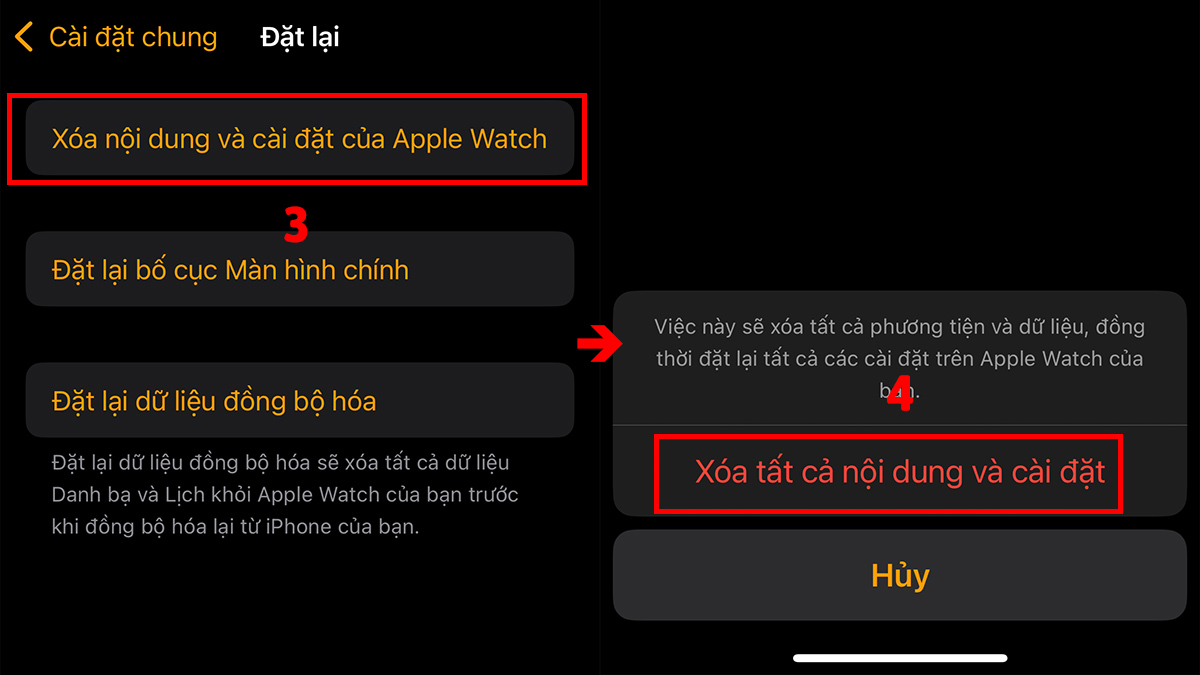 Khắc phục lỗi Apple Watch bị treo táo bằng cách xóa tất cả nội dung cài đặt - bước 2