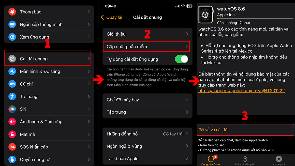 Khắc phục lỗi Apple Watch bị treo táo bằng cách cập nhật phần mềm