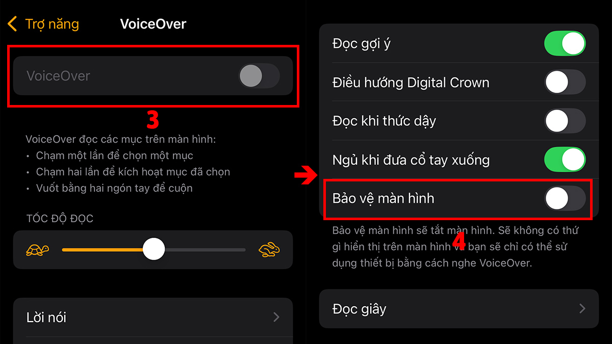 Khắc phục lỗi Apple Watch bị treo táo bằng cách tắt chế độ VoiceOver và Screen Curtain - bước 2