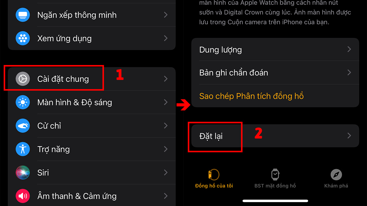 Khắc phục lỗi Apple Watch bị treo táo bằng cách xóa tất cả nội dung cài đặt - bước 1