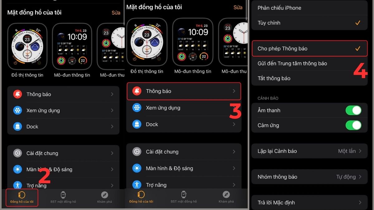Khắc phục lỗi Apple Watch không gọi được bằng cách kiểm tra cài đặt thông báo - bước 2
