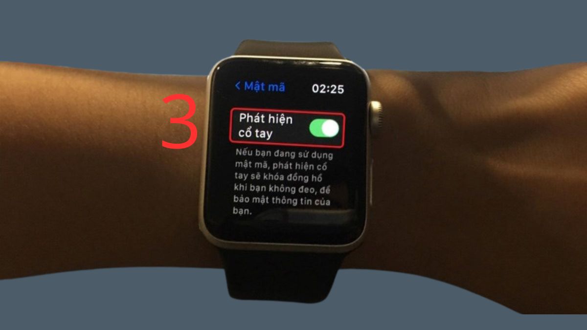 Bật Phát hiện cổ tay khi Apple Watch không hiện thông báo - bước 3