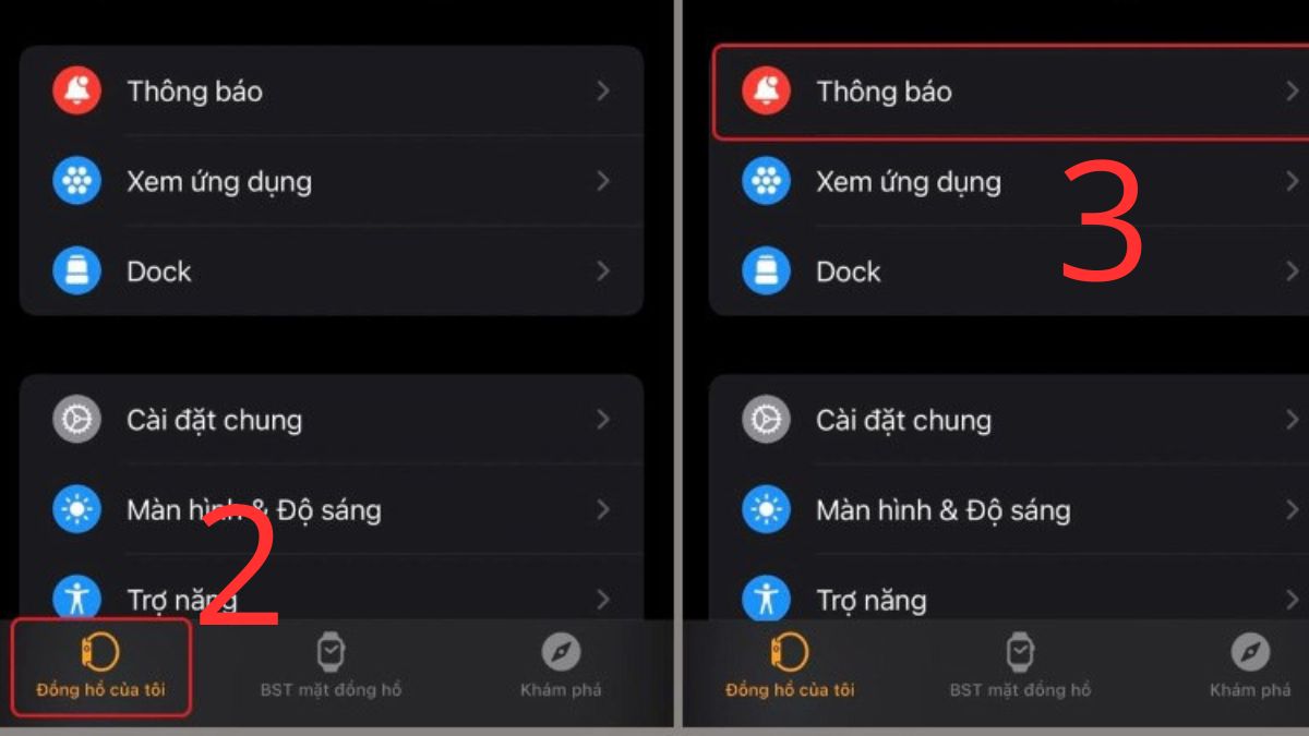 Bật lại quyền thông báo khi Apple Watch không hiện thông báo - bước 2