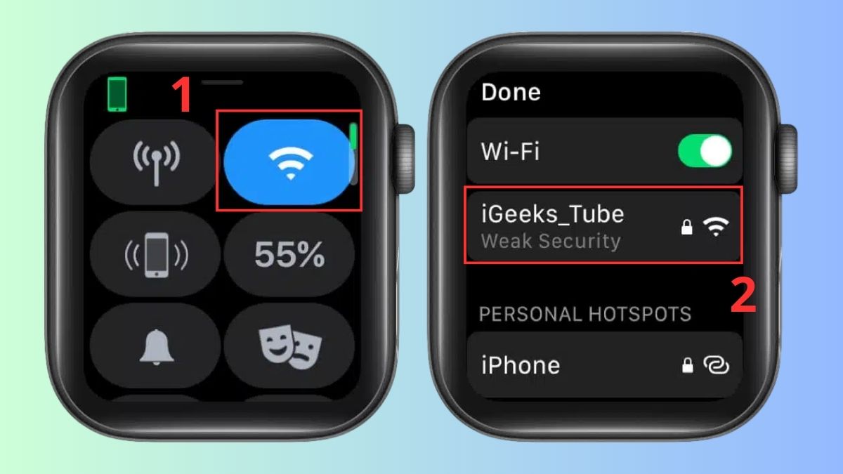 Cách khắc phục Apple Watch không kết nối được Wifi - bước 1
