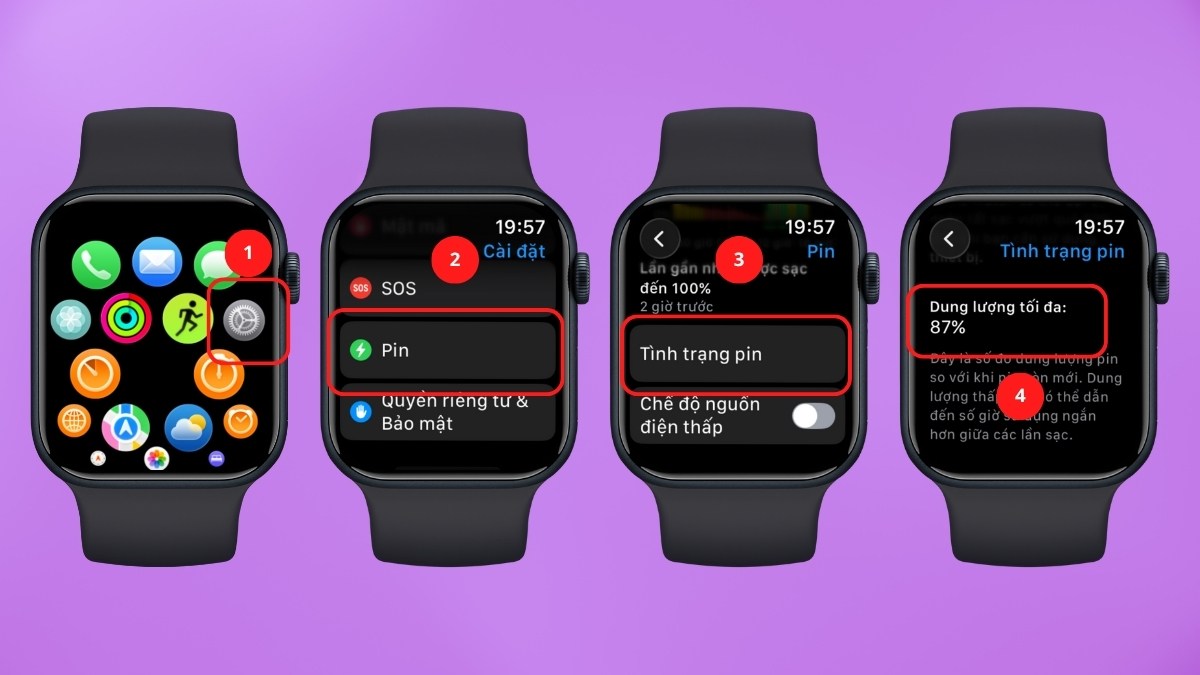 Khắc phục Apple Watch sạc không lên nguồn bằng cách kiểm tra pin