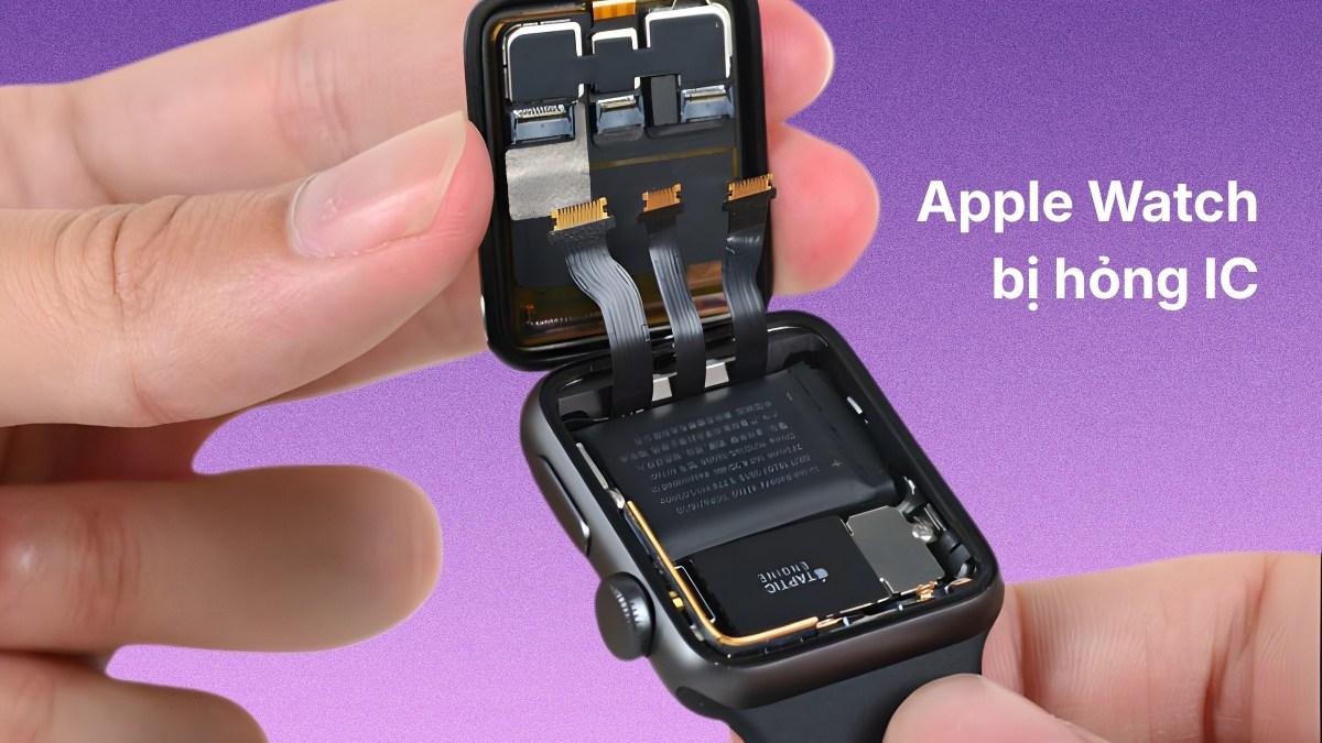 Apple Watch sạc không lên nguồn do bị hỏng IC