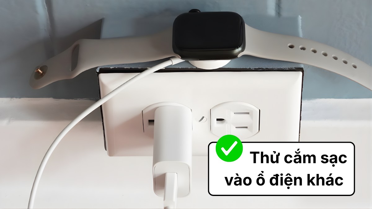 Khắc phục Apple Watch sạc không lên nguồn bằng cách kiểm tra nguồn sạc