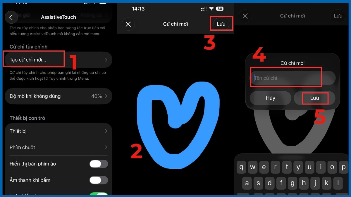 Thêm cử chỉ mới trên nút Home khi bật Assistive Touch