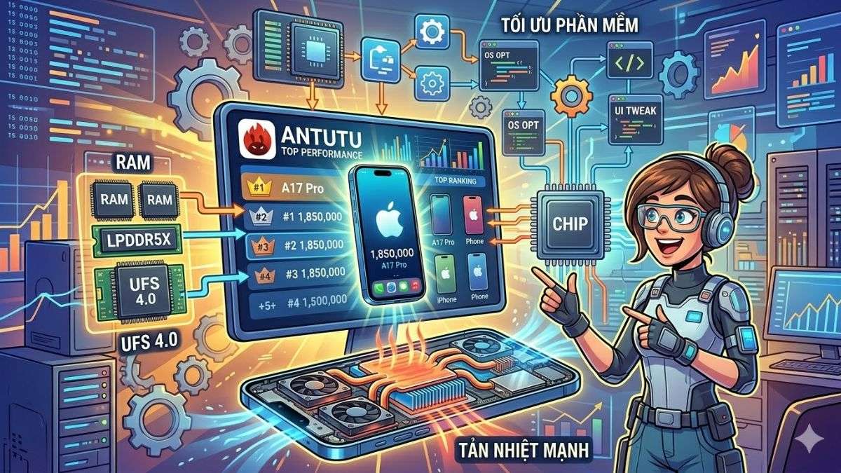 Yếu tố ảnh hưởng đến bảng xếp hạng Antutu