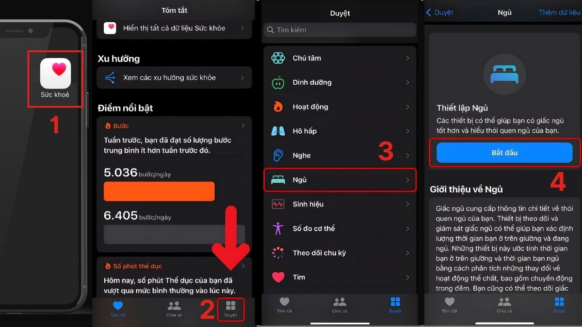 Điều chỉnh lại tính năng giờ đi ngủ khi báo thức iPhone không kêu - bước 1