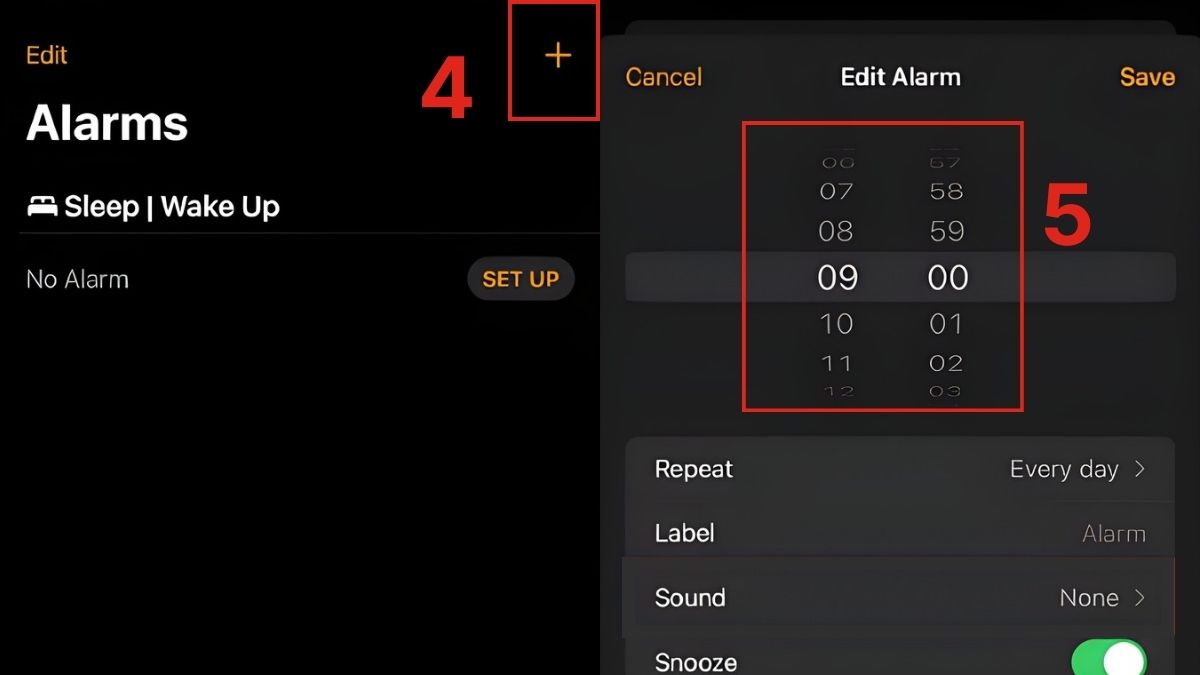 Xóa và cài lại báo thức mới khi báo thức iPhone không kêu - bước 2