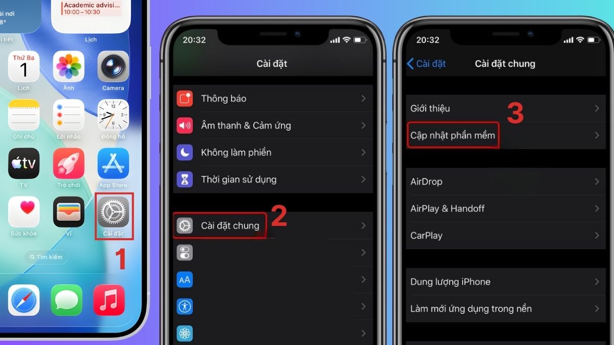 Cập nhật hệ điều hành iPhone không kêu - bước 1