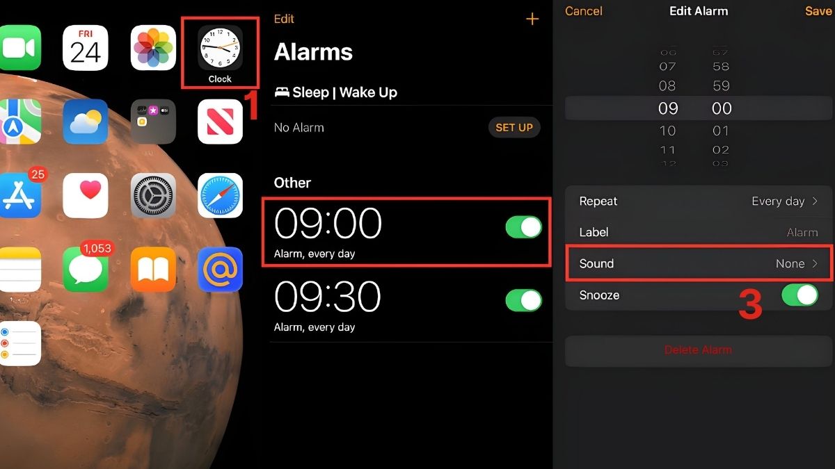 Thay đổi âm báo thức khi báo thức iPhone không kêu - bước 1