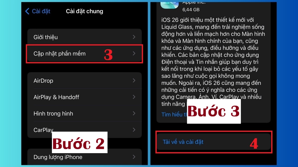 Cập nhật iOS để khắc phục lỗi mất Baseband - bước 2