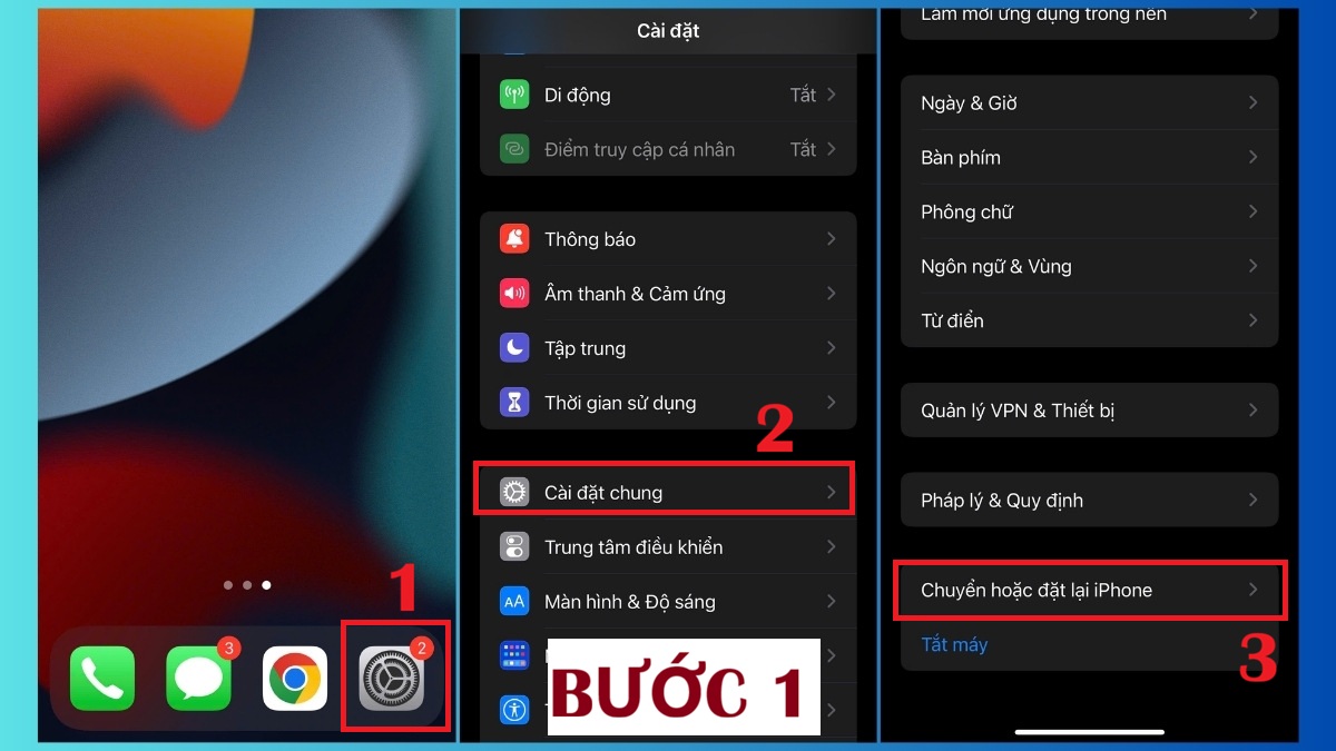 Khôi phục cài đặt mạng để khắc phục lỗi mất Baseband - bước 1