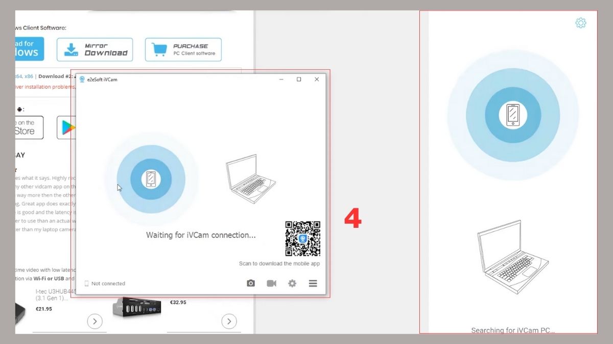 Biến điện thoại thành webcam bằng iVCam - bước 3