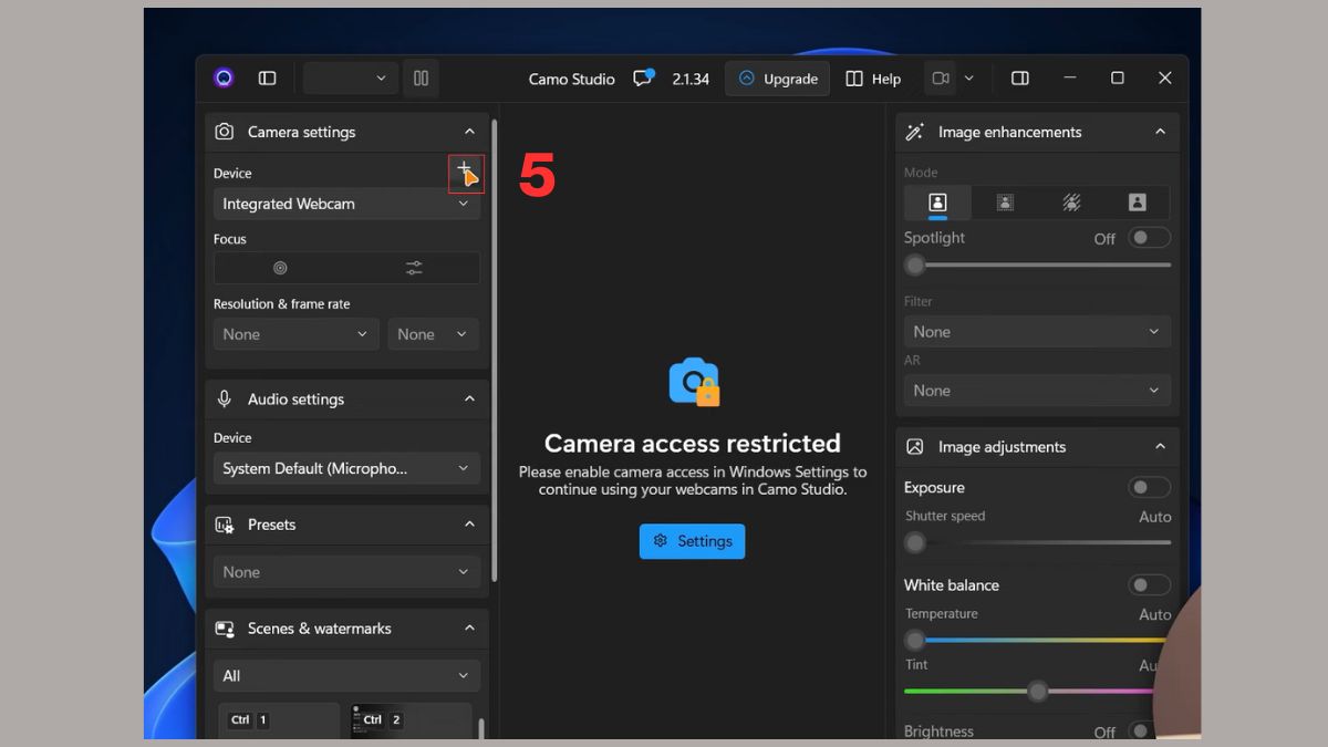 Cách biến điện thoại thành webcam Camo - bước 4