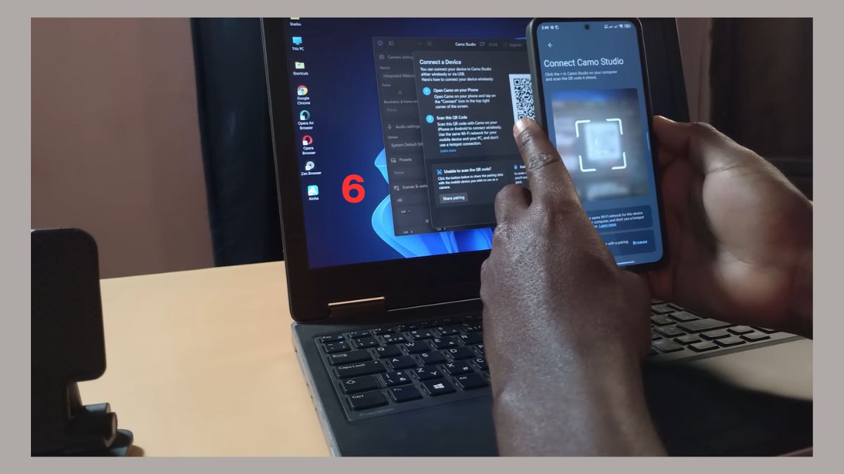 Cách biến điện thoại thành webcam Camo - bước 5