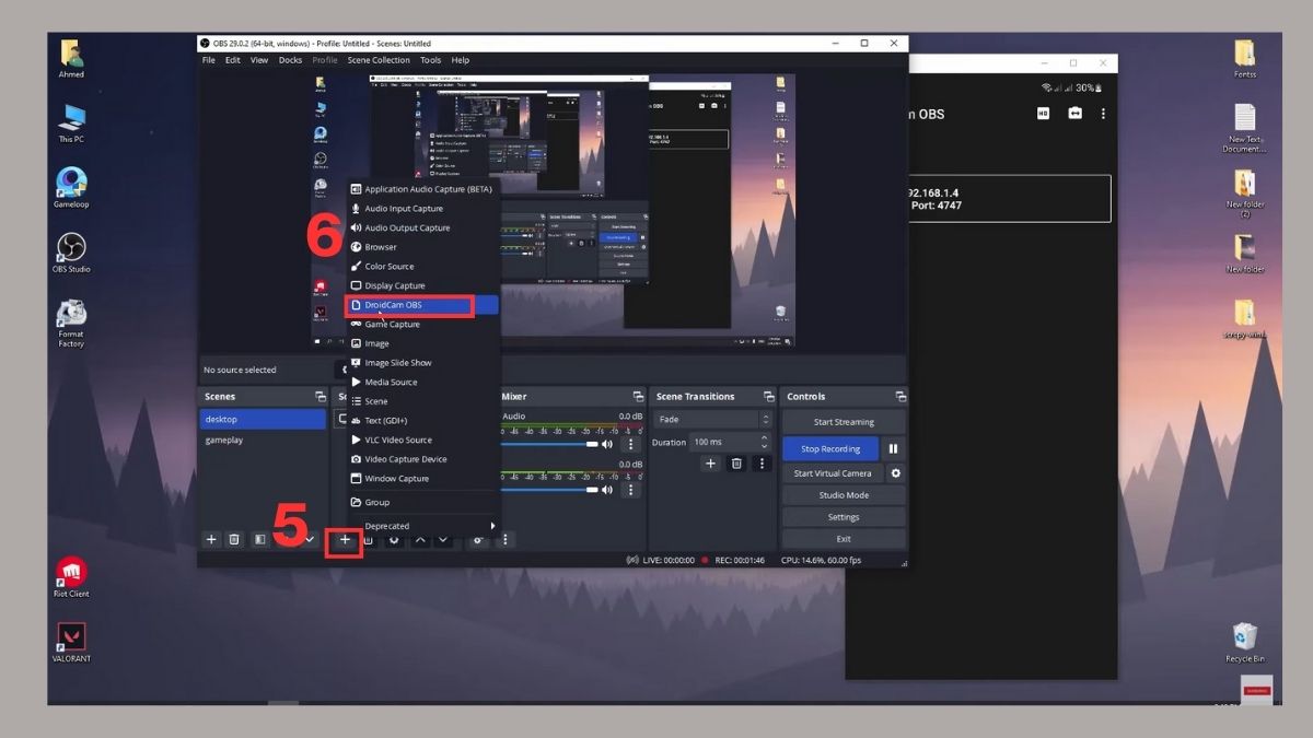 Biến điện thoại thành webcam bằng DroidCam - bước 5