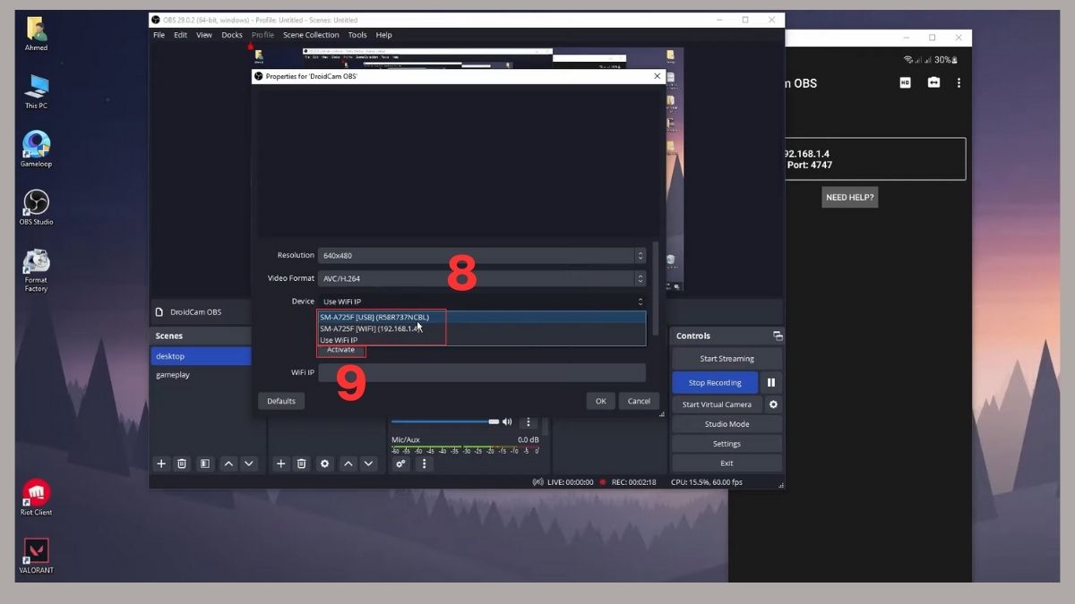 Biến điện thoại thành webcam bằng DroidCam - bước 7