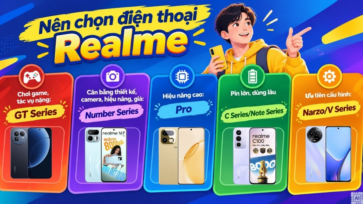 Các dòng điện thoại Realme nên lựa chọn trong năm nay