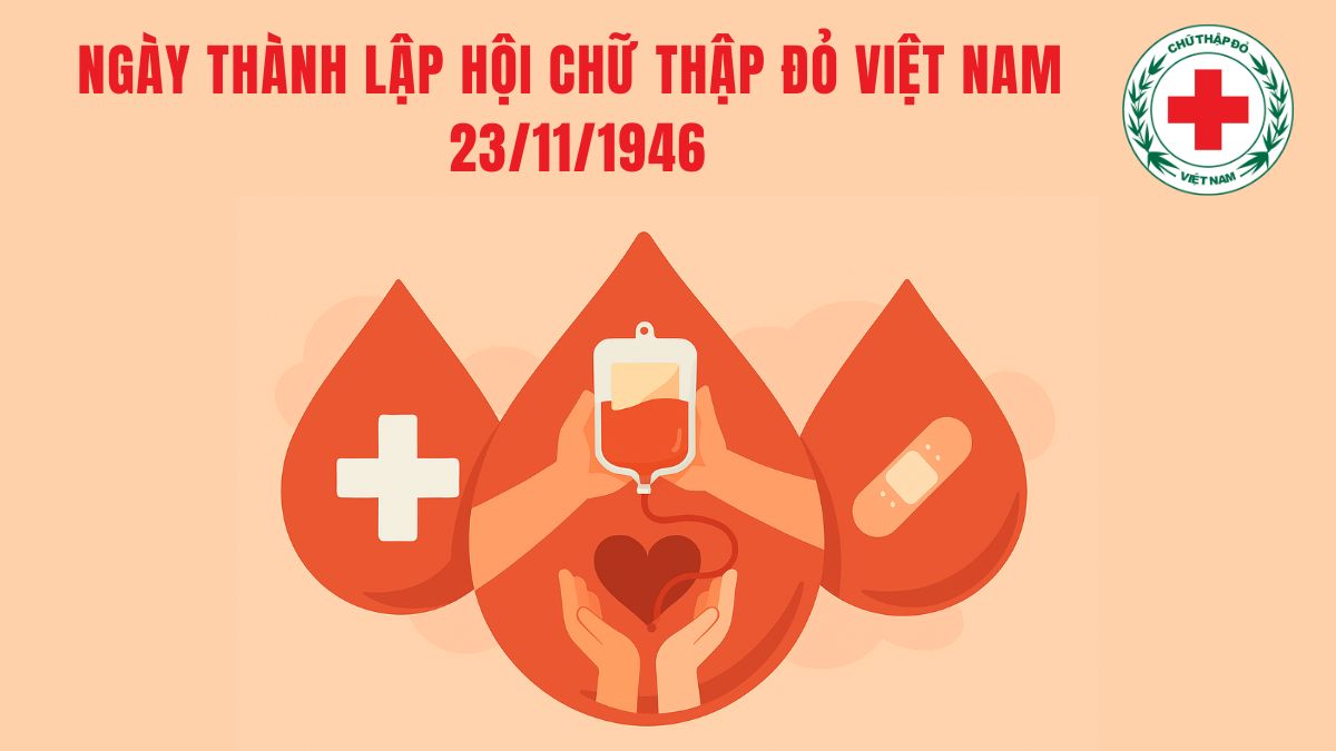 Tháng 11 có ngày thành lập Hội Chữ thập đỏ Việt Nam 23/11