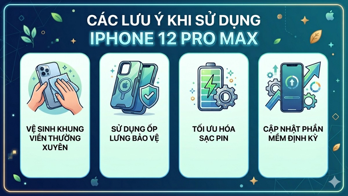 Các lưu ý khi sử dụng iPhone 12 Pro Max