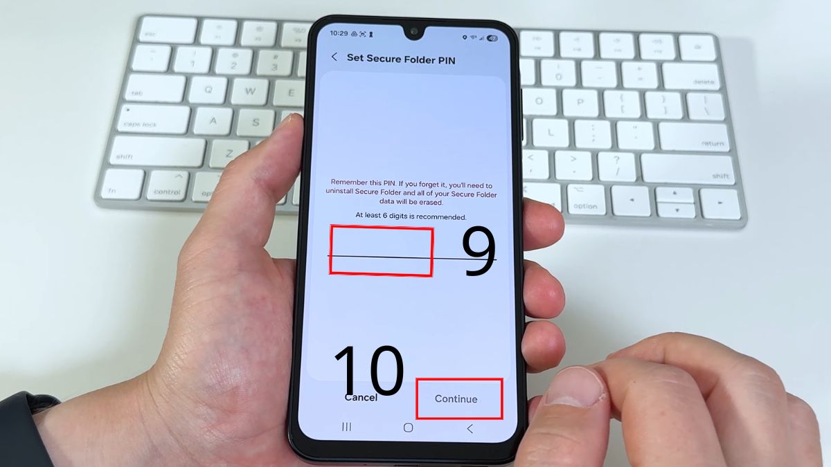 Cách ẩn ứng dụng trên Samsung bằng Thư mục bảo mật - bước 9,10