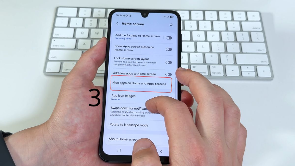 Cách gỡ ứng dụng ở màn hình chính trên Samsung -  bước 3