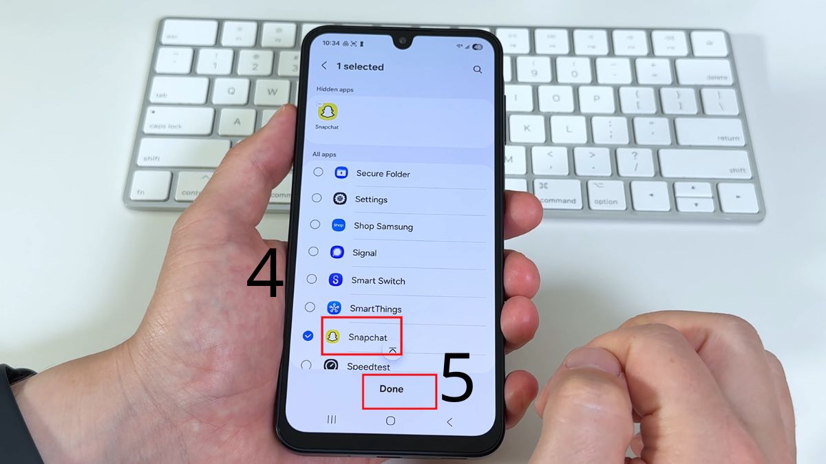 Cách gỡ ứng dụng ở màn hình chính trên Samsung -  bước 4
