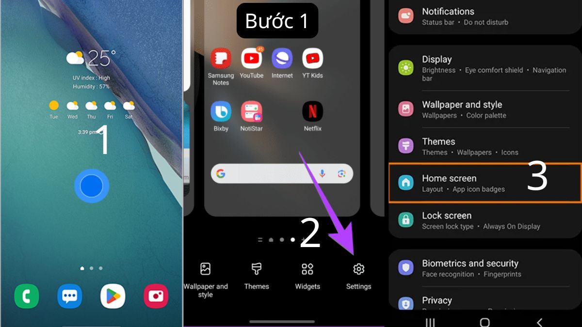 Cách ẩn ứng dụng trên Samsung bằng tính năng có sẵn - bước 1