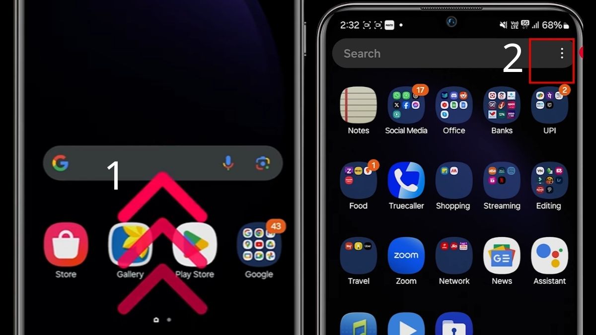 Cách bỏ ẩn ứng dụng trên Samsung - bước 1