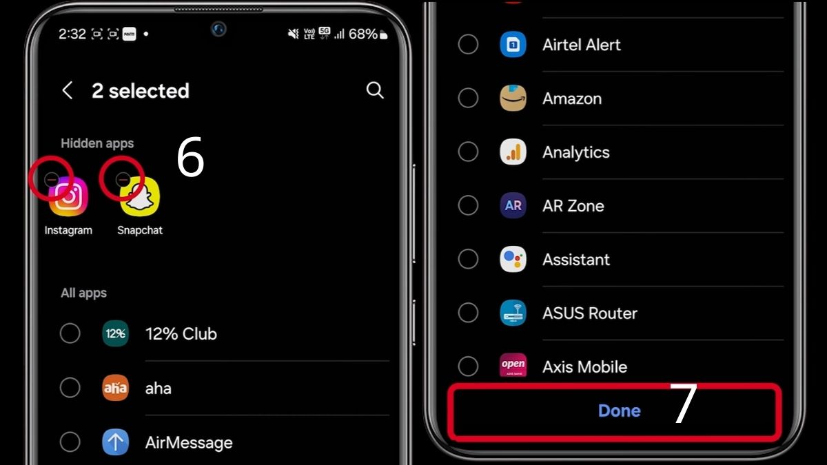 Cách bỏ ẩn ứng dụng trên Samsung - bước 3