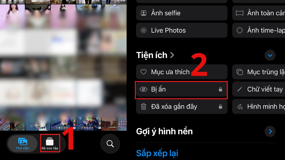 Cách khôi phục video đã ẩn trên iPhone - bước 1
