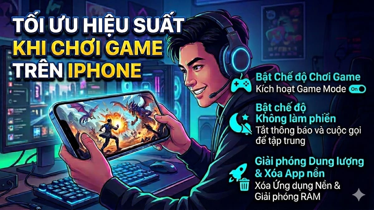Mẹo tối ưu hiệu suất khi chơi game trên iPhone