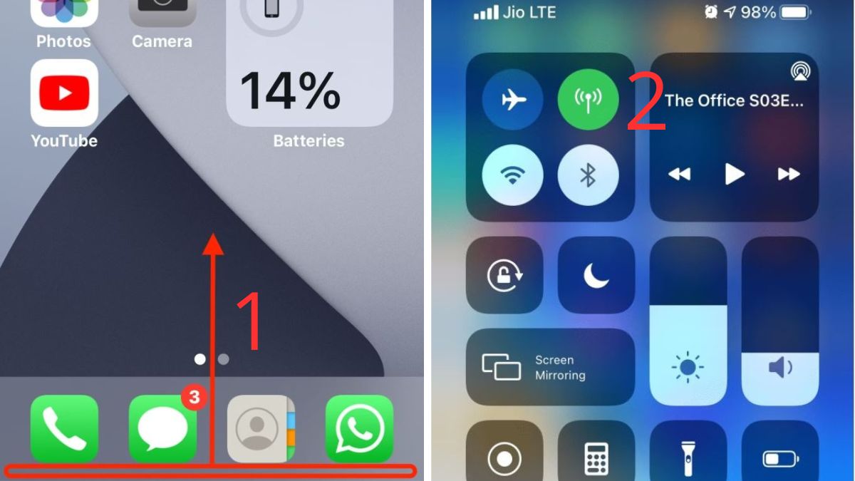 Cách bật trung tâm điều khiển trên iPhone có Face ID