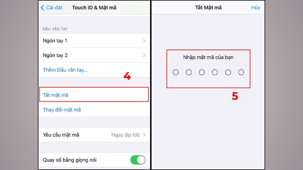 Cách bỏ mật khẩu iPhone khi nhớ mật khẩu - bước 2