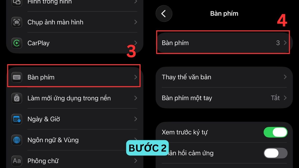Cách cài bàn phím tiếng Việt trên iPhone 17 - bước 2