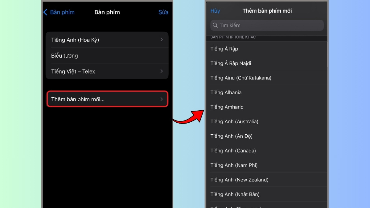 Sử dụng một bàn phím khác thay cho bàn phím mặc định - bước 3