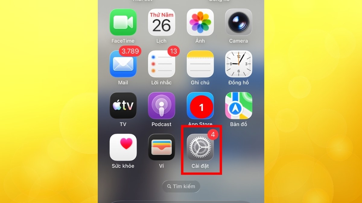 Cách tắt dữ liệu di động trên iPhone - bước 1
