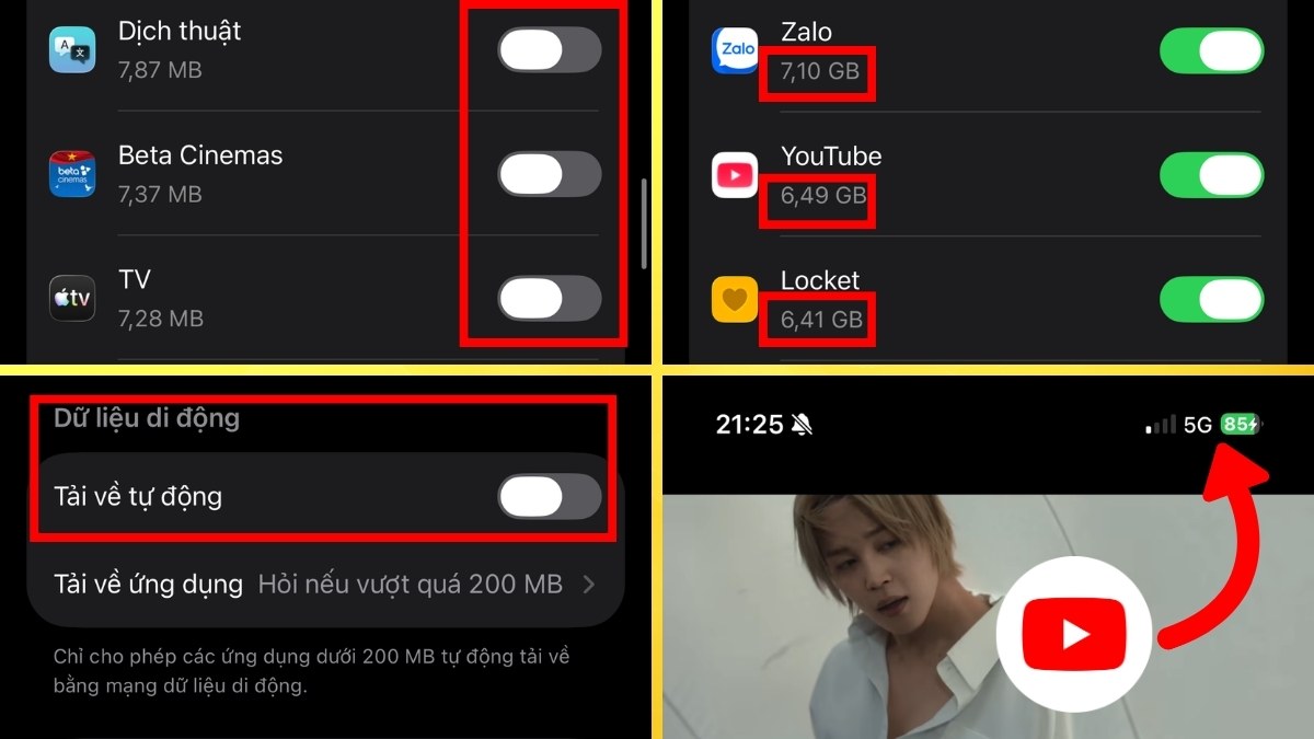 Cách quản lý và tối ưu lưu lượng dữ liệu trên iPhone