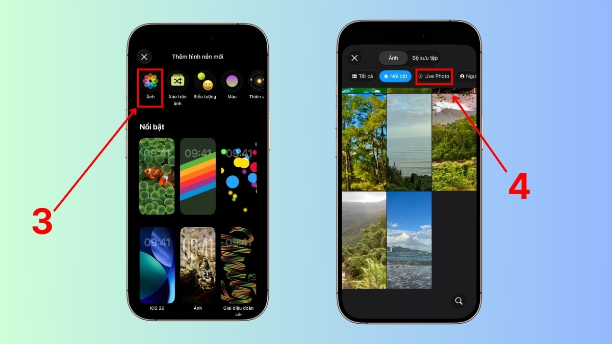 Cách cài hình nền động cho iPhone bằng Live Photo - bước 2