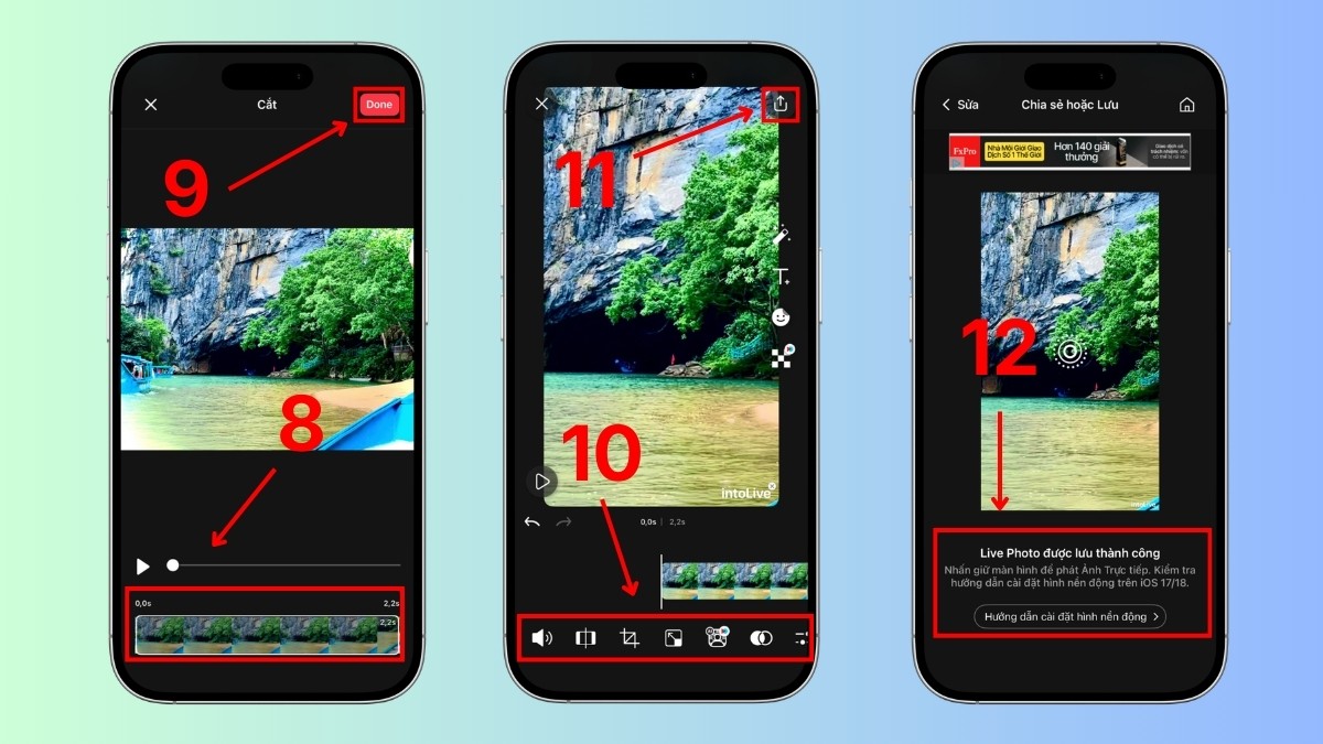 Cách tạo hình nền động từ video bằng intoLive - bước 3