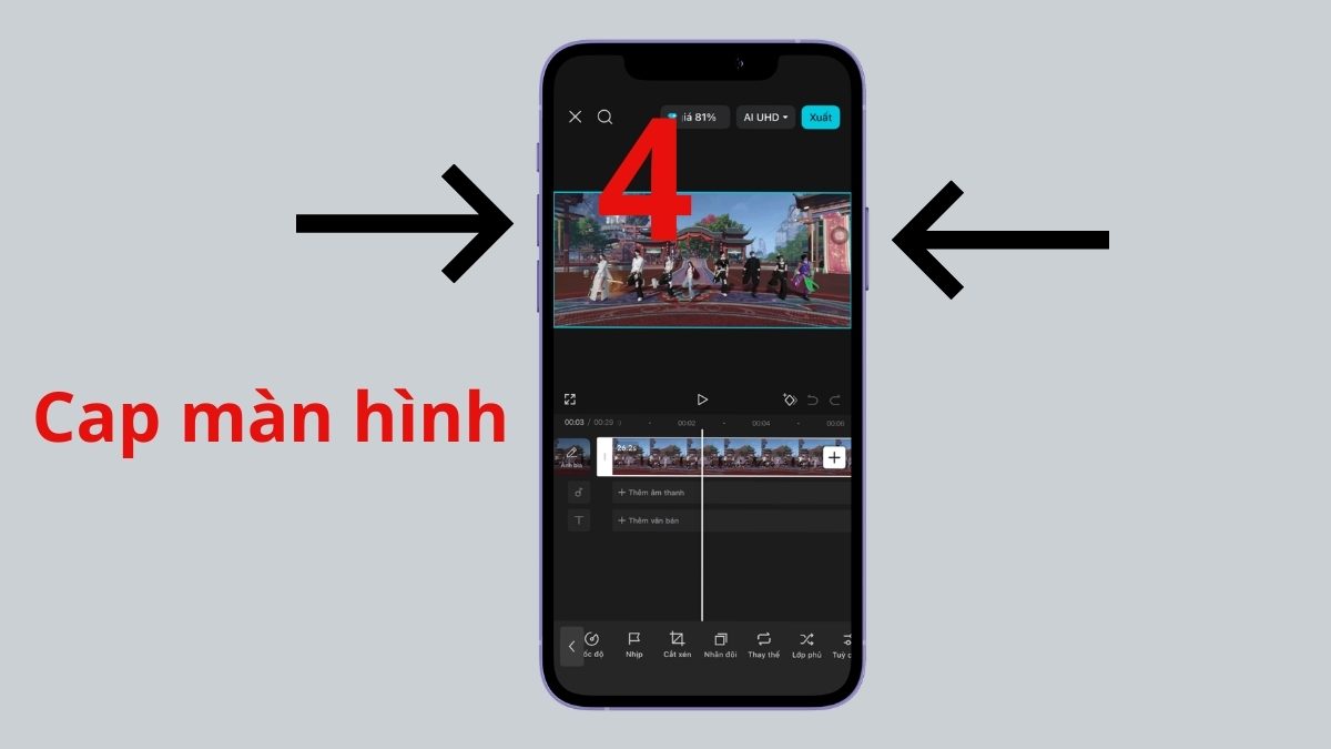 Cách cắt ảnh từ video trên iPhone bằng Capcut - bước 3
