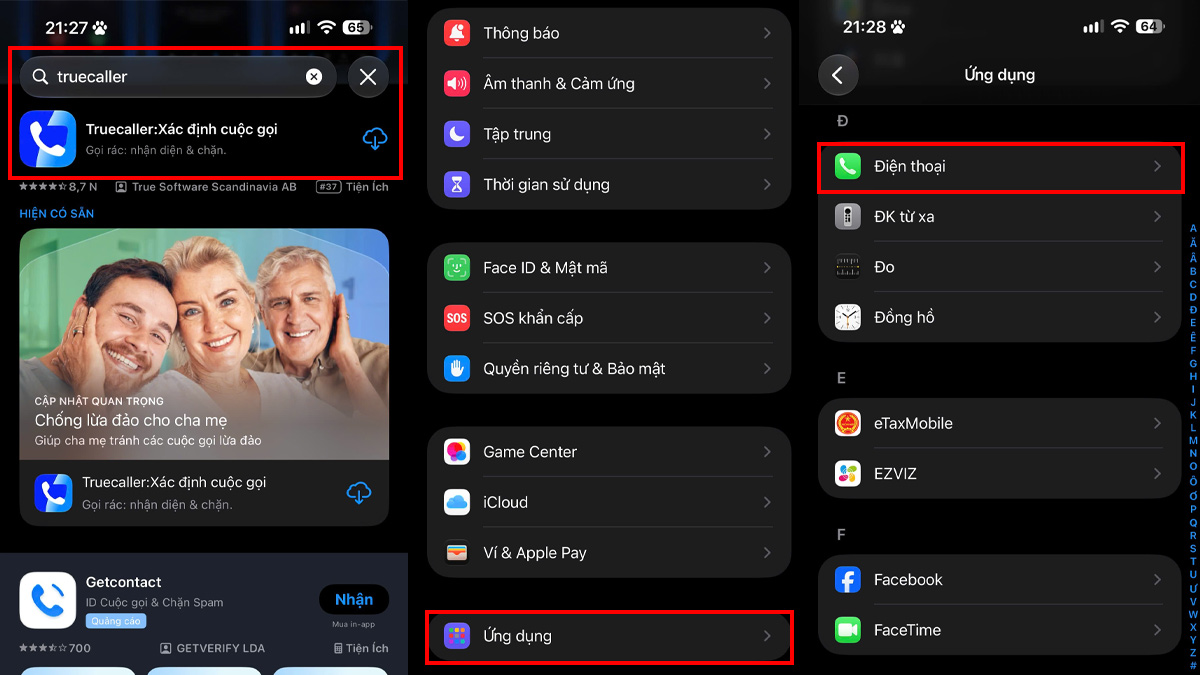 Sử dụng ứng dụng Truecaller lọc spam - bước 1