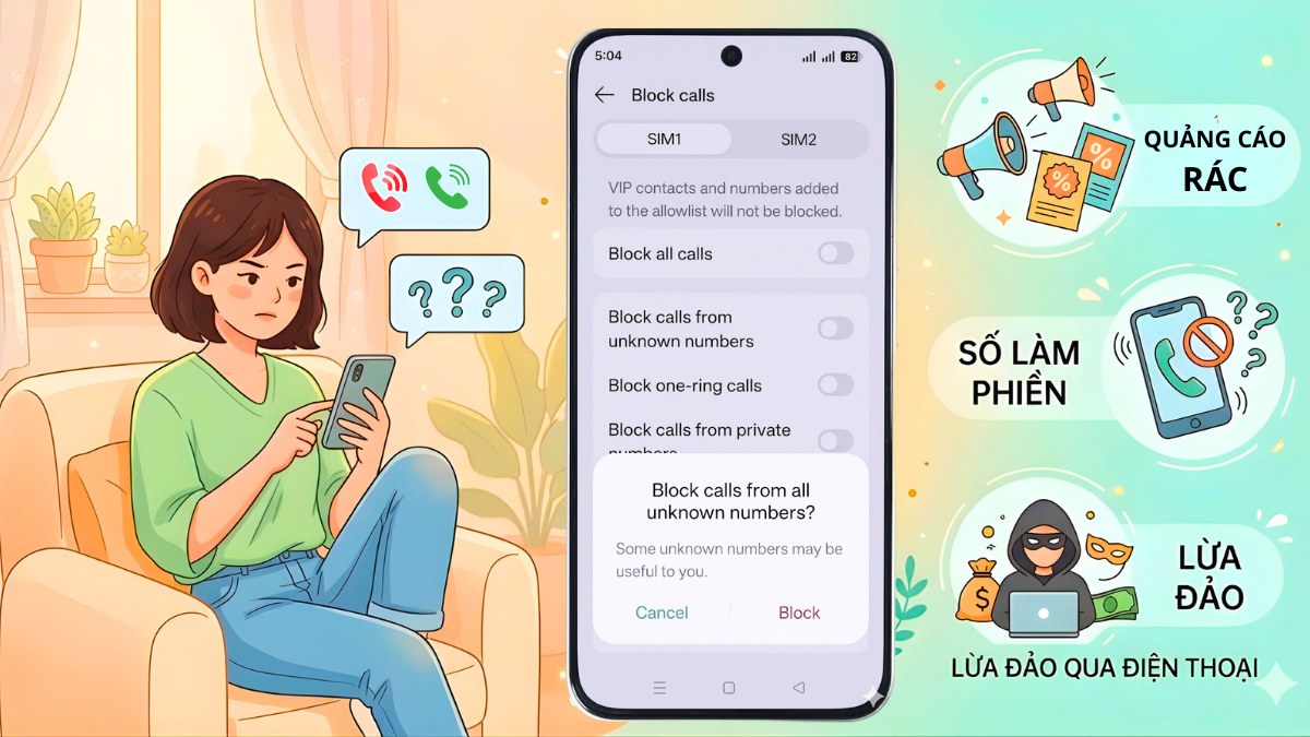 Thời điểm nên chặn số lạ trên OPPO