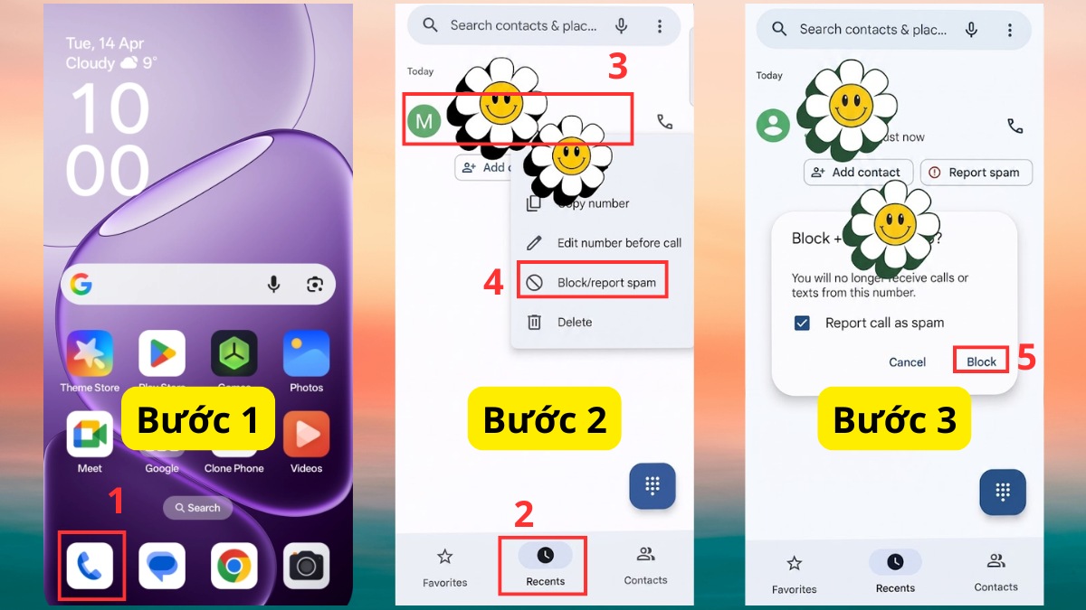 Cách chặn số lạ từ nhật ký cuộc gọi OPPO